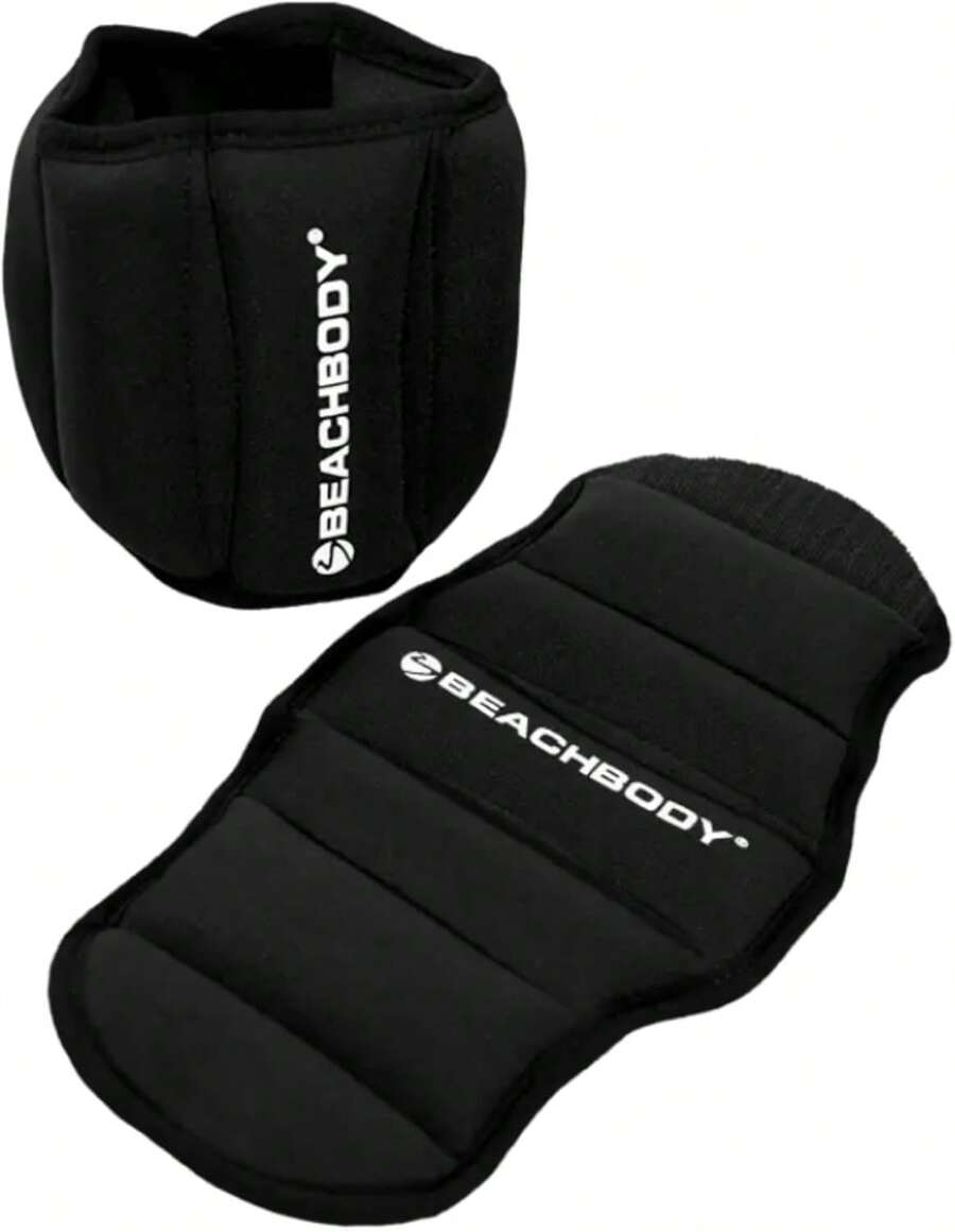 Pesas de tobillo de 2 libras, correa ajustable para el tobillo y pesas de entrenamiento de muñeca, equipo de gimnasio en casa para yoga, pilates, HIIT, entrenamiento de fuerza, fitness, levantamiento de pesas, caminar, neopreno, black - 1 - Ver 1