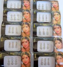 8 Bindi Pack - 24 Combo Bindi Stickers, Multicolored, Silver, Gold, Black - trắng - Xem 2
