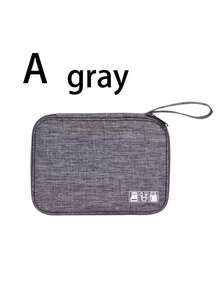 1pc Solid Color Minimalist Watch Organizer Multifunctional Portable Travel Bag EVA Digital Bag Earphone Data Cable Storage Case Charger Power Bank Rectangular Case Men's And Women's Travel Essentials, Electronic Accessories Digital Storage Bag, For Organizing USB Data Cables, Earphones, Pens, Power Banks And Other Functional Travel Kit Items Charger Case - Multicolor - View 13