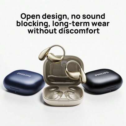 PHILIPS Los auriculares TAT2769 cuentan con un diseño Bluetooth sobre la oreja, ajuste ergonómico para un uso cómodo, transmisión de sonido precisa sin fugas, 20 horas de duración de la batería y un micrófono de alta sensibilidad para llamadas.