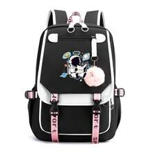 Leisure Multifunctional Lightweight Backpack Designed For Reading Newspapers By Astronauts, With Pink Plush Decoration, Simple, Fresh, Large Capacity, Lightweight Spine Protection Backpack, Lightweight Travel Backpack, Suitable For Daily Commuting And Travel Use, Perfect Holiday Gift Choice - one-size - View 9