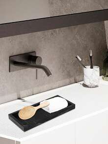 1pc/2pcs Kitchen Storage Trays, Decorative Kitchen Soap Dish Holders, Bathroom Countertop Storage Trays, Vanity Silicone Trays, Suitable For Holding Cosmetics, Perfumes, Candles, Keys, Etc., And Can Be Used In Toilet Tanks, Sinks, Etc. - Nhiều màu - Xem 3