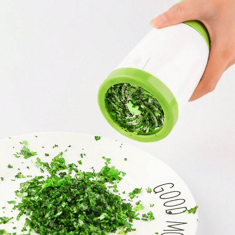 Molinillo de hierbas multifuncional - Herramienta de molienda de ajo, cilantro y especias para la cocina - Verde - Ver 1