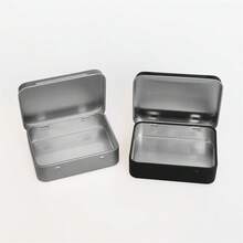 1 hộp đựng thuốc lá bằng kim loại cỡ nhỏ/lớn, nắp kim loại, hộp đựng thuốc lá di động, hai kích cỡ để lựa chọn, hộp đựng kẹp và phụ kiện. - hộp đựng thuốc lá - Xem 5