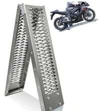 Rampa de Carga Plegable para 4x4, Motocicletas Todo Terreno, Camiones y ATVs - Rampa de Remolque Portátil para Trabajo Pesado con Mango en T y Gancho en U para Dirt Bikes, Cortadoras de Césped, Quitanieves y Más, Accesorio para Vehículos al Aire Libre | Equipo Todo Terreno Versátil | Estructura Metálica Duradera, Rampa para Camiones, Rampa para ATVs - A - Ver 1