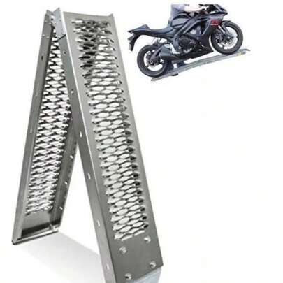 Rampa de Carga Plegable para 4x4, Motocicletas Todo Terreno, Camiones y ATVs - Rampa de Remolque Portátil para Trabajo Pesado con Mango en T y Gancho en U para Dirt Bikes, Cortadoras de Césped, Quitanieves y Más, Accesorio para Vehículos al Aire Libre | Equipo Todo Terreno Versátil | Estructura Metálica Duradera, Rampa para Camiones, Rampa para ATVs