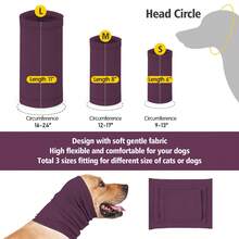 Soothing Dog Neck Wrap, Elastic Mild Compression, Won't Slip - Purple - View 4