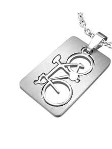 Collier pendentif médaille de chien en acier inoxydable à la mode, cadeau de sport pour hommes - Argent - Voir 4