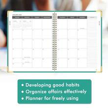 Monthly Planner 2026-2028, Hardcover 3 Year Calendar 2026-2027-2028 Calendar Book From Jan 2026 - Dec 2028, 9" X 11", Spiral Bound,Organizer For Office, Schoolsss, And Home,Lake Gre1en - EmeraldGre1en - 查看 9