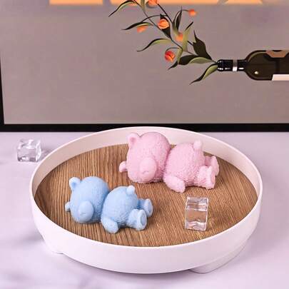 Sleepy Bear DIY Scented Candle Silicone Mold Decor Ornament Prop