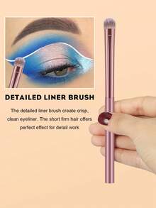 10pcs/1pc Makeup Brushes, Including Contour Brushes, Highlighter Brushes, Foundation Brushes, Nose Contour Brushes, Eyeshadow Brushes, Eyebrow Brushes, Lip Brushes, And Detail Brushes-Ideal For Beginners, Professional Makeup Application, And Novice Beauty Practice Scenarios.,Giveaways,Professional Makeup Brushes,Complete Makeup Set - Multicolor - View 9