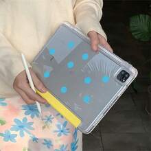 复古波点可爱扁平保护套，适用于苹果 iPad 第 11 代、iPad Pro 2025 新款、iPad 第 10 代、iPad Air 7/6（带 Apple Pencil 插槽），防弯折 11 英寸平板电脑保护套，时尚少女款 - 紅色 - 查看 7