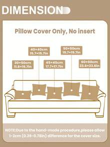 1/2/4件装柔软舒适的装饰枕套,透气亲肤,带拉链方便清洗,适用于沙发/卧室/客厅,是婚礼/节日的理想礼物,不含枕芯。 - 彩色 - 查看 4