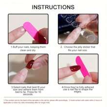 DPink Valentines Pr On Nails Medium Almond Artificial Acrylic French Tip False Nails 3D Glitter Love Coffin Nails Full Cover Glossy Heart Stick On Nail Artificial Fingernails Women Manicure 24Pcs - 彩色 - 查看 4
