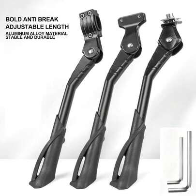 Chân chống xe đạp leo núi có thể điều chỉnh, chống ăn mòn, chịu lực cao, phụ kiện xe đạp.