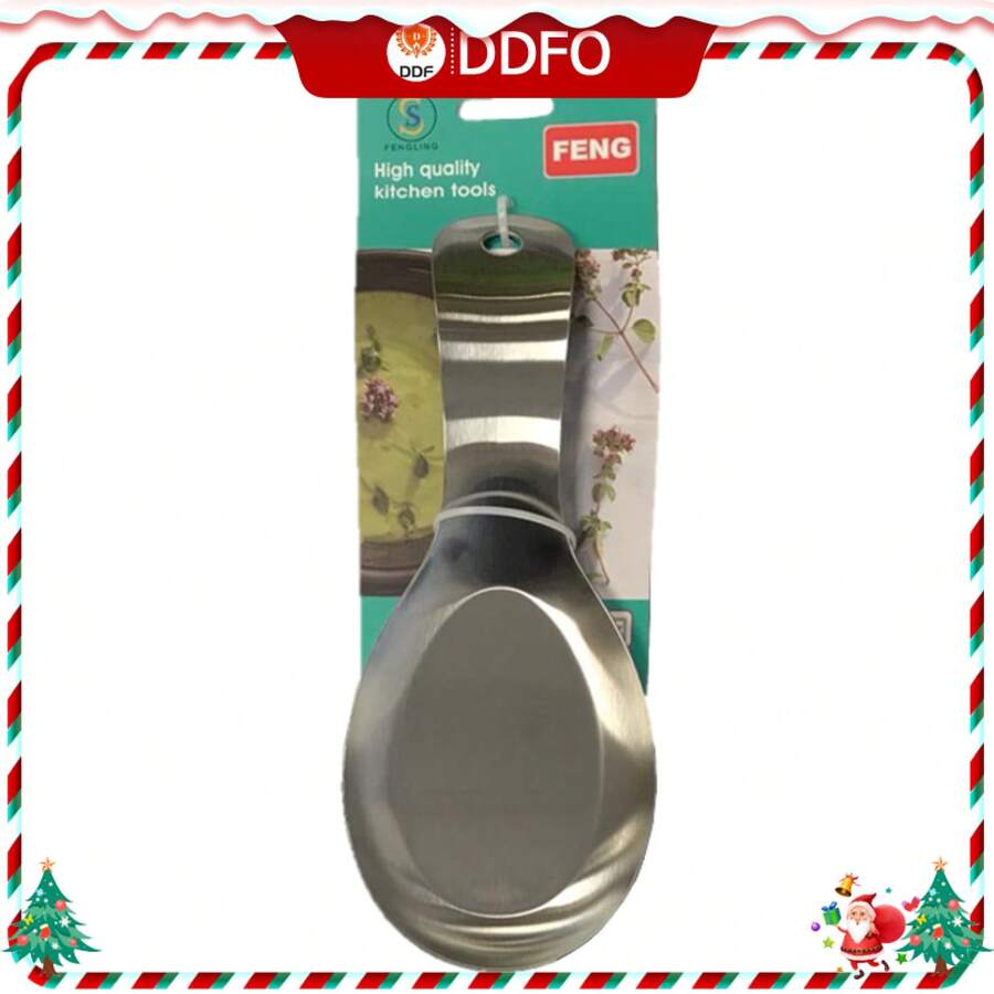 Metal Flat Spoon Rest Counter Cooking Utensils Rest For Kitchen 20 X 85 Cm  Silver From Ddf The Best Price - Silver - View 1