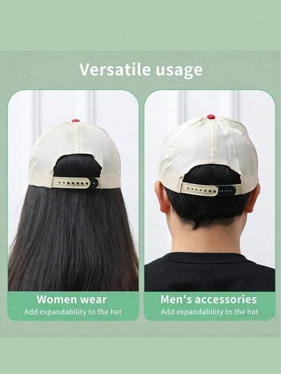 2pcs Silicone Hat Sizer Adjusters, Fit Baseball Cap, Trucker Hat, Dad Hat, Snapback, Elastic & Comfortable For Big Head Men Women Kids, Easy Install Non-Slip Durable Hat Accessories, Maintain Original Hat Style, Suitable For Daily Wear, Sports, Outdoor Activities, Travel