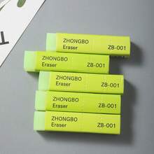 4pcs Soft Durable Flexible Cube Cute Green Pencil Rubber Erasers For School Kids Jelly Pencil Erasers - Multicolor - View 3