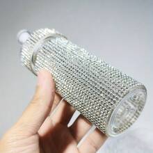 Chai đựng sữa dưỡng thể bằng acrylic đính đá, thiết kế lấp lánh sang trọng, chai mỹ phẩm trong suốt chống rò rỉ, có thể tái sử dụng, nhẹ, thích hợp cho bàn trang điểm/phòng tắm, thiết kế lấp lánh sang trọng dành cho việc đựng mỹ phẩm cao cấp của phụ nữ, sử dụng trong khách sạn và gia đình. - Nhiều màu - Xem 4