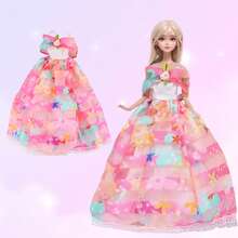 7pcs Doll Clothes Princess Dress Outfit Set, Fit For 11.5 Inch Dolls. Lace Bow Princess Dress, Tutu Dress, Strapless Dress With Magic Wand And Crown, Children's Birthday Gift Pretend Play Toy (Doll Not Included) - Multicolor - View 16