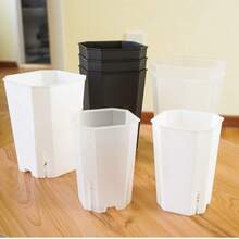 5pcs 8-Sided Plastic Flower Pots, Gardening Octagonal Planters With Side Openings - Diamond-clear Version (5pcs) - View 7