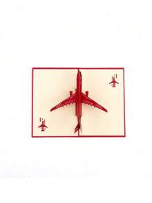 3D Pop-Up Airplane Greeting Card, Suitable For Pilots, Travelers, Aviation Enthusiasts, Unique Birthday, Retirement, Travel, Birthday, Graduation Gift, Handmade Paper Sculpture 3D Airplane Card, Gift Souvenir Decoration - 3D Greeting Cards - View 5