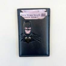 Warner Bros. Vertical Batman Card Holder, Superhero Theme, Slim And Simple, Foldable Front Pocket, Unisex, Perfect Father'S Day Gift, Durable Bi-Fold Wallet, Multiple Card Slots, Men'S And Women'S Card Holder, Classic Business Style, Short Design, Multiple Card Slots, Ultra-Thin Bill Holder, Men'S Export Wallet, Lightweight Card Holder And Protective Case. - Multicolor - View 3