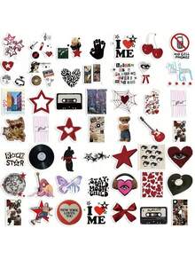 100pcs Y2K Aesthetic Sticker Set, Fashion Stickers, Y2K Gifts, Cute Stickers, Cool Stickers, Waterproof Vinyl Stickers For Water Bottles, Computers, Laptops, Phones, Luggage, Notebooks, Fridges, Etc. - Multicolor - View 5