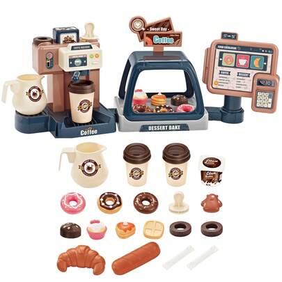 Dessert Coffee Shop Playset Pretend Store Kitchen Toy