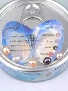 Perla del Deseo en su Ostra Natural – Kit de Joyería con Dije Colgante en forma de Jaula color plateado  en Estuche de Regalo - experimenta la emoción de abrir uno de los regalos más perfectos - Perla - Ver 4