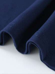 1 chiếc áo thun ngắn tay in hình tam giác cho bé trai, chất liệu họa tiết nghệ thuật đường phố, thích hợp mặc hàng ngày đến trường. - Màu xanh hải quân - Xem 5