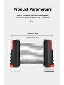 Set de red telescópica portátil de tenis de mesa, adecuada para uso en interiores y exteriores, red de aislamiento de tenis de mesa - Multicolor - Ver 8