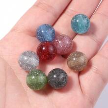 20 piezas de cuentas de galaxia de 12 mm súper brillantes, cuentas estelares brillantes para hacer joyas y decoraciones del Día de San Valentín, adecuadas para collares, pulseras, encantos de bolso, correas de teléfono - Cielo estrellado brillante - Ver 6