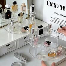 3-Tier Acrylic Makeup Organizer Display Rack, 7.9 Inches Wide X 3.9 Inches High, Suitable For Decorating And Organizing Items, Figurines, Perfumes, Cosmetics - Clear - View 7