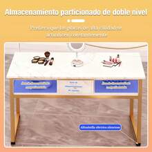 Tocador Manicura 100/120cm Metálico Reforzado | Hogar y Salón | Mesa Profesional Uñas | Estable y Resistente - Multicolor - Ver 9