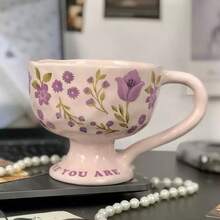 Ceramic Cup Coffee Cup Water Cup Mug Tea Cup Cup Meeting Room Office Personal Dedicated Japanese Style Ceramic Floral Pattern - Multicolor - View 2