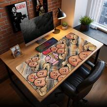 Vs Diglett Mouse Pad  Battle Desk Mat Anime Gaming Gift Large Mouse Pad (15.75*35.43In), Gaming Mouse Pad Anime XXL, Extended Mouse Mat Desk Pad, Non-Slip Rubber Base Long Computer Mice Pad - Màu trắng (Cao su) - Xem 5