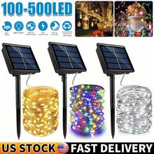 200/300 LED Solar Power String Fairy Lights Garden Outdoor Party Christmas Lamp[White,33FT 10M 100LED - 1 - 查看 7