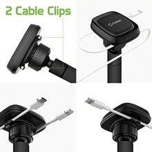 Cellet Soporte magnético para teléfono de Coche Tablero de Instrumentos y Parabrisas Soporte telescópico para teléfono de Coche Brazo Largo Compatible con iPhone  Galaxy Gooe Pixel Moto - soporte magnético con cuello de cisne para tablero/vidrio - Ver 6