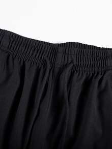 Spring/Summer Casual Colorblock Striped Men's Pants, Daily Wear & Street Fashion - Black - View 7