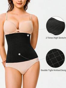1pc Waist Trainer Belt, Waist Cincher, Body Shaper For Women, Suitable For Sports, Yoga, Weight Loss - Black - View 4