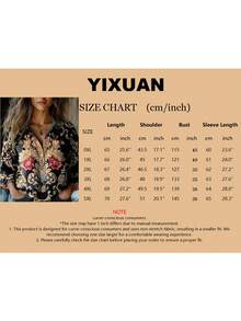 Áo sơ mi nữ cỡ lớn in họa tiết retro, thiết kế hai túi phía trước, màu đen, thích hợp cho mùa xuân. - màu đen - Xem 7