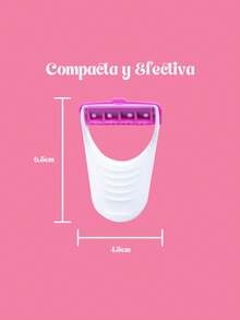 Paquete de 6 Rasuradoras Reusables Para Depilación Corporal,  Ergonómico, Acero Inoxidable Con Revestimiento de Platino - Rosa Pálido - Ver 4