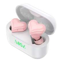 1个可爱心形无线耳机，HiFi立体声心形音乐耳机，时尚浪漫心形设计，精美礼物 - 彩色 - 查看 26