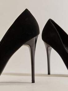 Hauture Women's Classic Pointy Toe Pump With Stiletto Heels Mother's Day Present For Christmas - Black - View 3