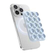 Elago Magnetic Suction Cup Phone Mount Compatible With MagSafe Case, Removable Silicone Sticky Grip Holder For IPhone, Non-Slip, Washable, Hands-Free Selfies/Video For Insta Influencer/Creator, Gift For Birthday, Family, Friends, Phone Accessories, Mountable Holder For Wall, Shower, Phone Stand - 淺藍色 - 查看 2