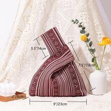 Travachic Women's Retro Geometric Pattern Casual Wristlet Pouch, Cute Compact Handbag - Multicolor - View 3