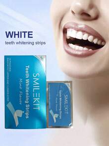 1盒口腔卫生工具，牙齿美白贴，口腔护理，双面柔性美白贴 - 彩色 - 查看 1
