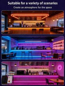 3-65FT Long Smart LED Strip Lights, USB Interface, LED Lights With APP And Remote Control , Night Light Can Be Timed And Brightness Adjusted,Smart 5V 24-Key Remote Control, RGB Color-Changing Strips Suitable For Bedrooms, Living Rooms, Home Decor, Room Parties, Room Decoration,Ambient Lighting In Bedrooms, Living Rooms, Game Rooms, Etc., And Happy Halloween Christmas Decorations - Colored Light - View 3