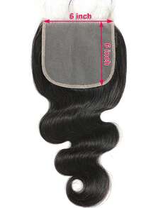 6x6 Inch Transparent Lace Closure Wave Pattern 100% Unprocessed Virgin Human Hair Closure, Pre-Trimmed With Baby Hair, Natural Black - Natural Black - View 1